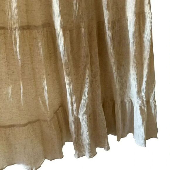 ASOS  Design Midi Dress Shirred Waist Button Front Tiered Cotton SZ 4# 2096 - Picture 2 of 11